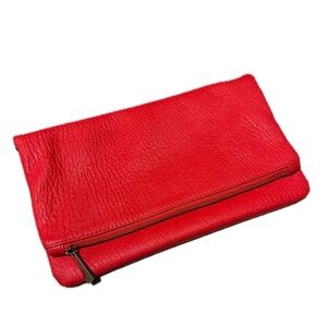 Express Womens Faux Leather ShoulderBag/Clutch Bag, Red